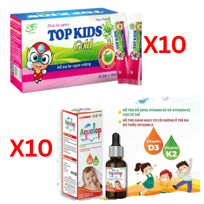 Combo 10 TOPKIDS GOLD + 10 AQUATOP – Giảm 20%