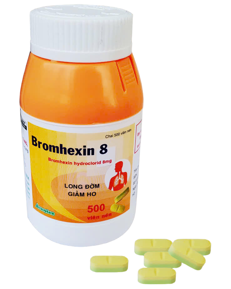 BROMHEXIN 8MG Vacopharm (c/500v nén dài)