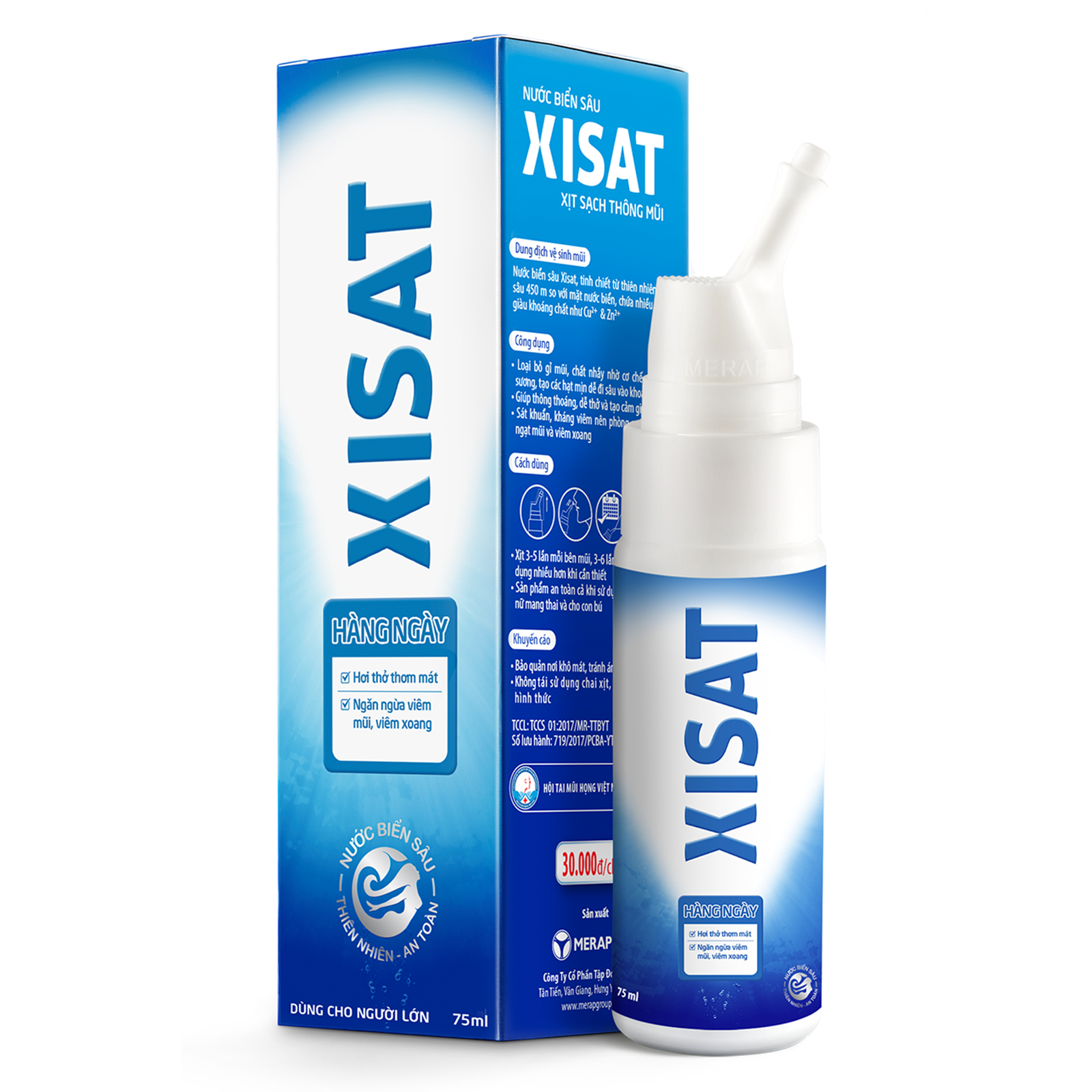 XISAT xịt mũi xanh người lớn merap(75 ml)