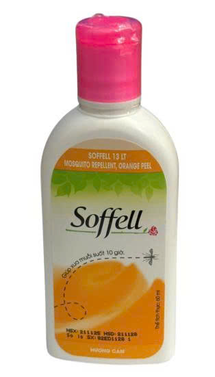 KEM XUA MUỖI SOFFELL hương cam (chai 60ml) 