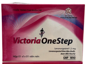 VICTORIA ONESTEP Levonorgestrel 1.5mg Hóa Dược (Lốc/10hộp/1viên)