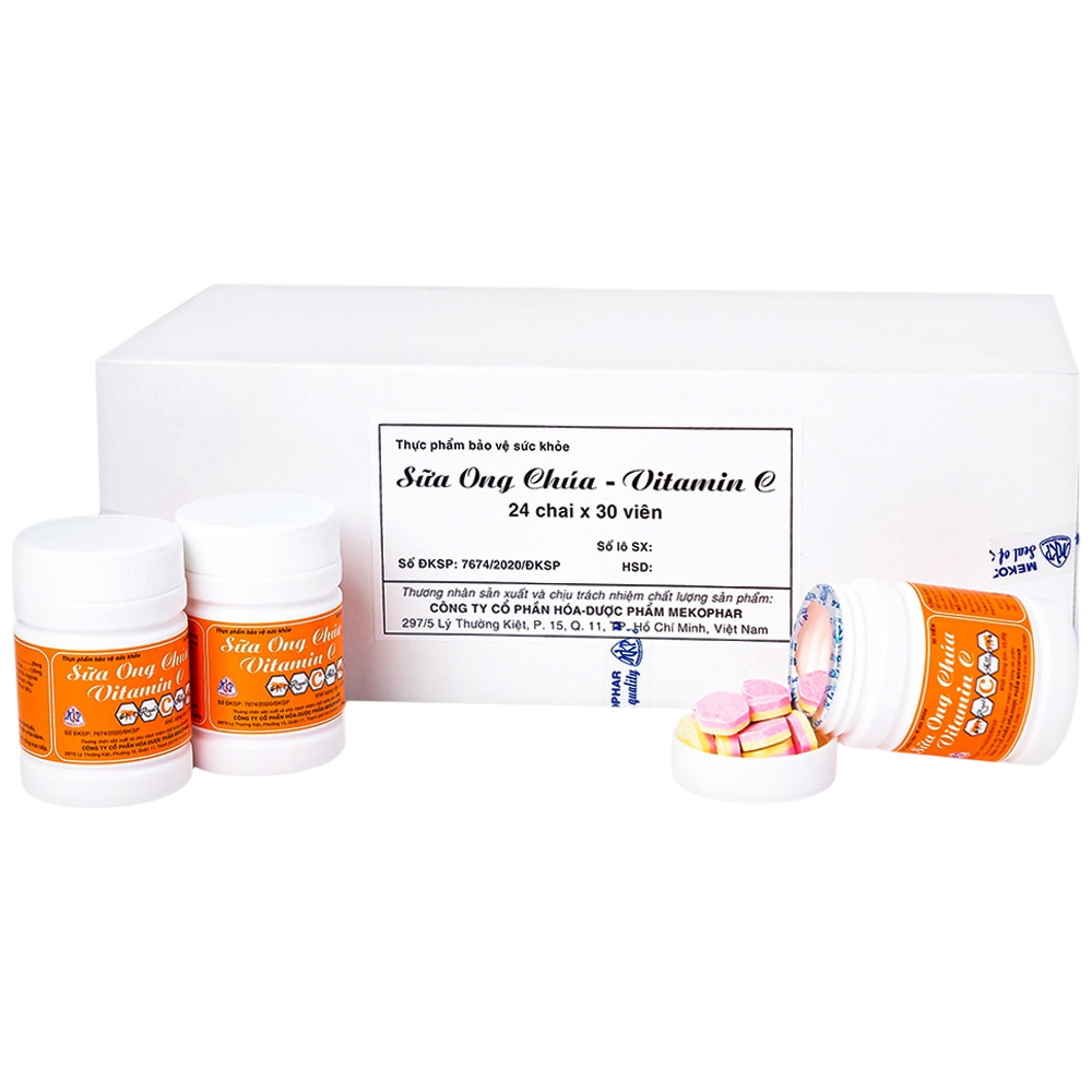 VIÊN NGẬM SỮA ONG CHÚA vitamin c mekophar (H/24C/30V)