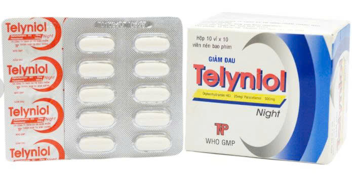 TELYNIOL NIGHT paracetamol 500mg Thành nam (h/100v)