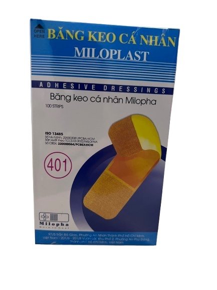 Băng keo cá nhân Milopha 401