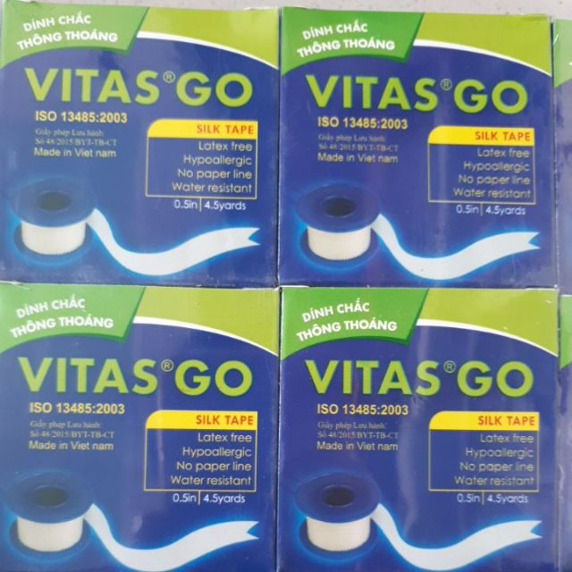 Băng keo cuộn lụa Vitas Go nhỏ (1.25)  (Lốc/12c)