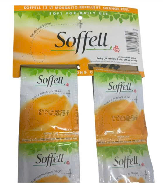 SOFFELL XUA MUỖI hương cam (dây/12g) 