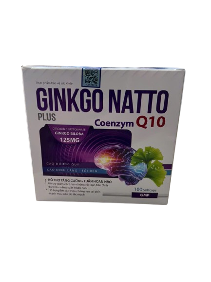 GINKGO NATTO PLUS Coenzym Q10 bổ não Vinaphar (H/100v)