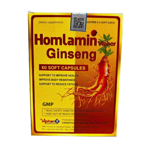 HOMLAMIN GINSENG Hỗ trợ ăn ngủ ngon Viphar (H/60v)