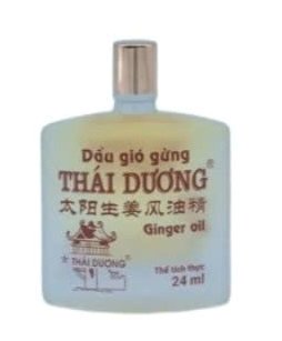 Hỗ Trợ Xoa Bóp Dầu Gió Gừng Thái Dương (C/24ml) (Vàng)