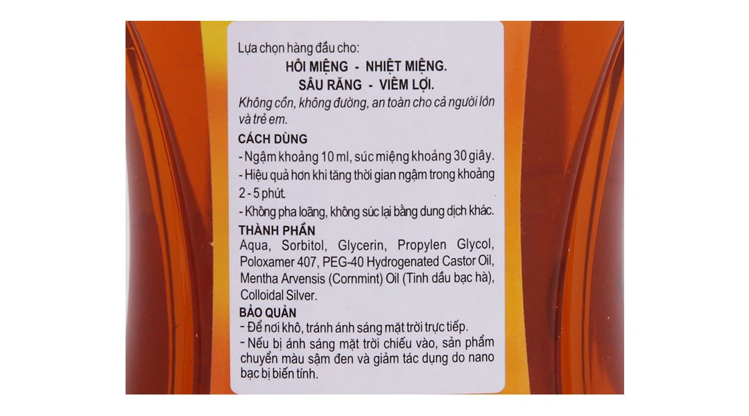 Nước súc miệng valentine thái dương (c/500ml)